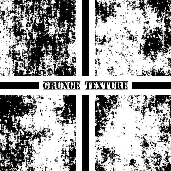 Fekete Fehér Grunge Textúra Grunge Textúrák Beállítva Porréteg — Stock Vector