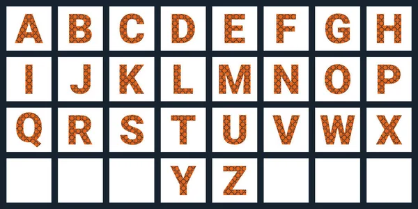 Buchstabendesign Von Bis Englisches Alphabet Illustriertes Wörterbuch Abc Set Alphabet — Stockvektor