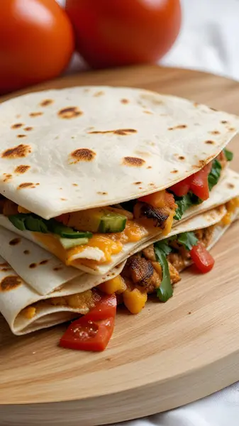 Stock image Mexican quesadilla food on vertical background 11.