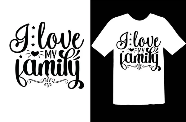 Aile Tişörtü Tasarımı — Stok Vektör
