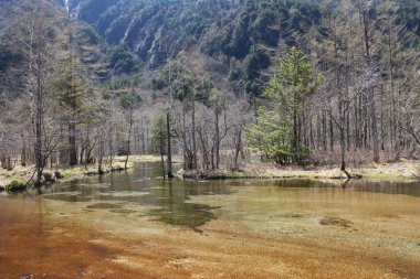 Kamikochi, Japonya 'daki Tashiro-ike Gölü