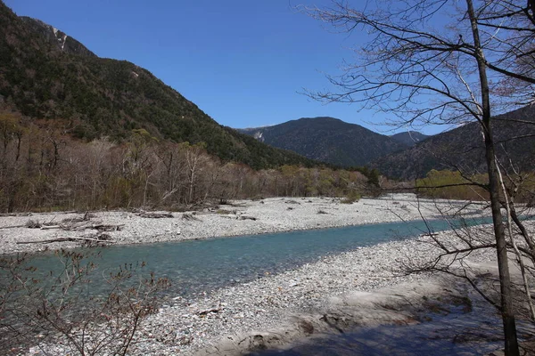 Jasná Řeka Azusa Kamikochi Japonsko — Stock fotografie