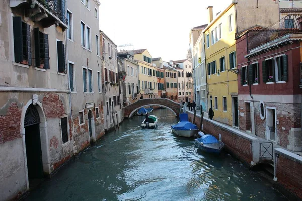 Casco Antiguo Canal Venecia Italia —  Fotos de Stock