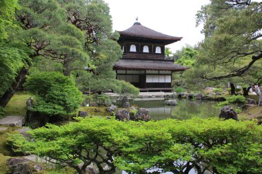 Japon bahçesi Ginkaku-ji Tapınağı, Kyoto, Japonya