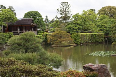 Japon bahçesi Katsura İmparatorluk Köşkü, Kyoto, Japonya