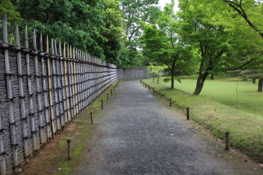 Japonya 'nın Kyoto kentindeki Katsura İmparatorluk Konağının dış çitleri.