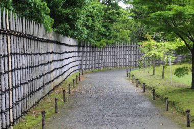 Japonya 'nın Kyoto kentindeki Katsura İmparatorluk Konağının dış çitleri.