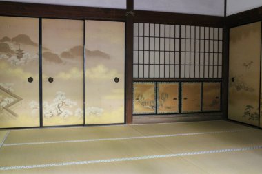 Inside of Middle Villa in Shugakuin Imperial Villa, Kyoto, Japan clipart