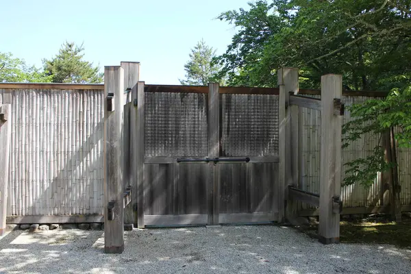 stock image Omote-mon Gate in Shugakuin Imperial Villa, Kyoto, Japan