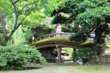 Japonya, Kyoto İmparatorluk Sarayı 'ndaki Japon bahçesi.