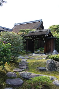 Japonya, Kyoto İmparatorluk Sarayı 'ndaki Japon bahçesi.