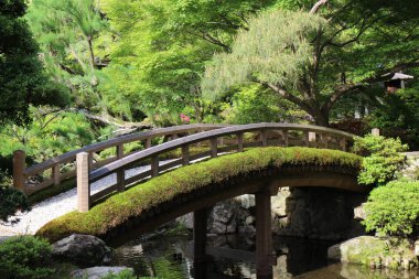 Japonya, Kyoto İmparatorluk Sarayı 'ndaki Japon bahçesi.