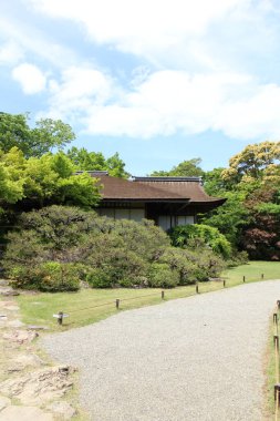 Okochi-sanso Bahçesinde taze yeşil, Kyoto, Japonya