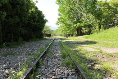 Kyoto, Japonya 'da Keage Incline (eski tren rayları)