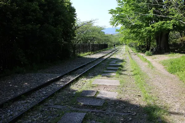 Kyoto, Japonya 'da Keage Incline (eski tren rayları)