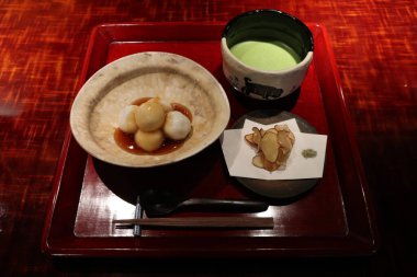 Kyoto, Japonya 'da Matcha ve Japon tatlıları