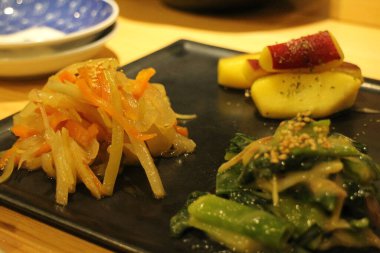 Japonya 'nın Kyoto şehrinde Obanzai (Japon mutfağının geleneksel stili)