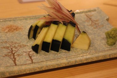 Japon mutfağı: Kyoto, Japonya 'da patlıcanlı sashimi