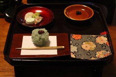 Wagashi (Japon tatlısı) Kyoto, Japonya 'da