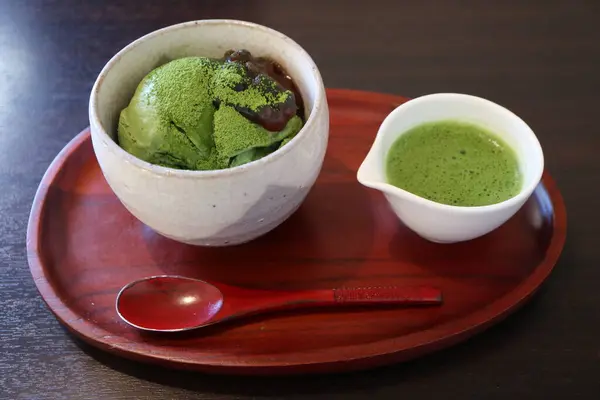 stock image Matcha ice cream in Kyoto, Japan