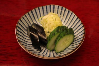 Tokyo, Japonya 'da Tsukemono (Japon turşusu)