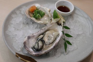 Japon mutfağı: Miyajima, Hiroşima, Japonya 'da çiğ istiridye