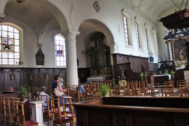 Inside of Beguinage in the old town of Bruges, Belgium clipart