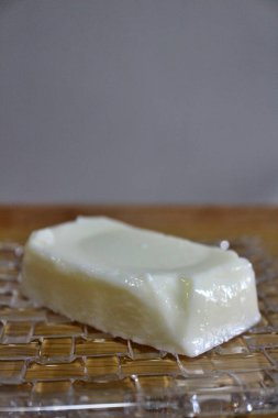 Home cooking: almond tofu (Chinese dessert) clipart