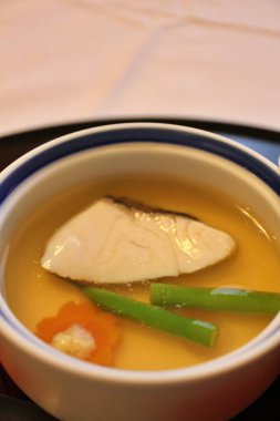 Japon mutfağı: Chawanmushi (yumurtalı muhallebi) Tokyo, Japonya 'da