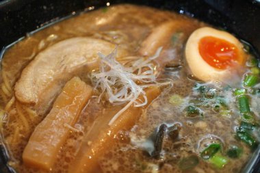 Niboshi (kurutulmuş sardalya) Japon Kurashiki 'de ramen