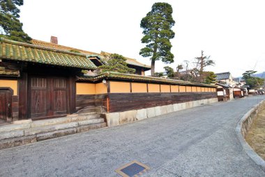 Japonya 'daki Kurashiki Bikan Tarihi Mahallesi' nde (eski kasaba) alacakaranlık