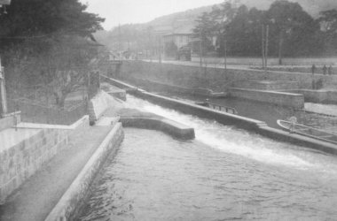 Biwa Gölü 'nün klasik fotoğrafı: Nanzenji Boat Reservoir, Kyoto, Japonya - 1935-1944