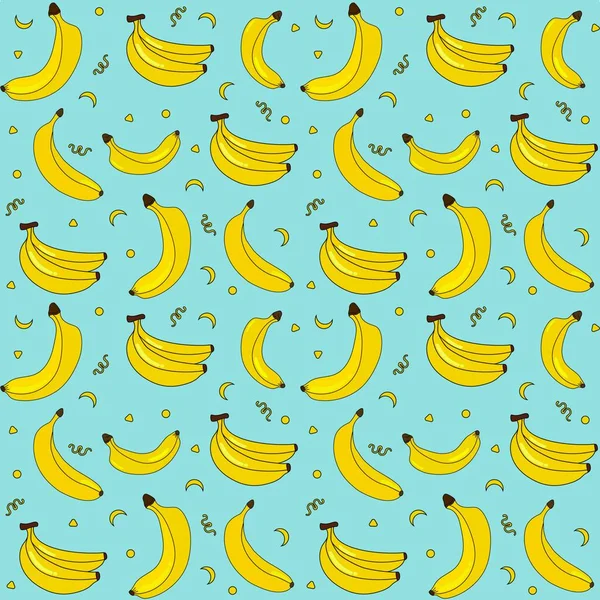 Minimum bananas pattern. For print, for gift card, for textile. Cute banners. banana hand draw with decorative