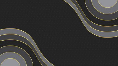 Siyah lüks arka plan. Altın çizgili elementler. Siyah ve altın arka plan.