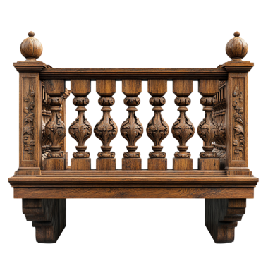 Beyaz zemin üzerinde izole edilmiş balkon taşı parmaklıkları