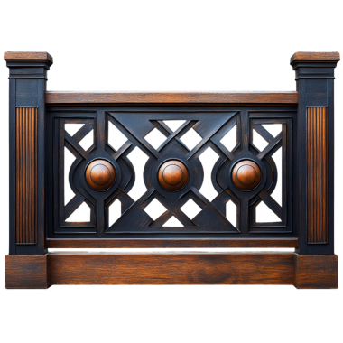 Beyaz zemin üzerinde izole edilmiş balkon taşı parmaklıkları