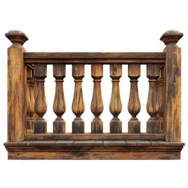 Beyaz zemin üzerinde izole edilmiş balkon taşı parmaklıkları