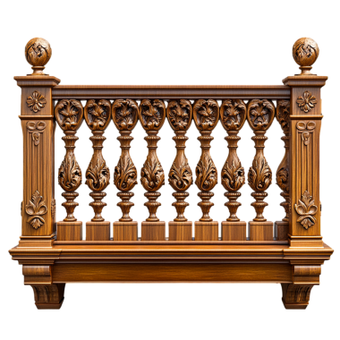 Beyaz zemin üzerinde izole edilmiş balkon taşı parmaklıkları