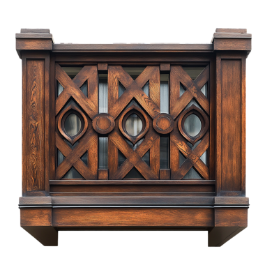 Beyaz zemin üzerinde izole edilmiş balkon taşı parmaklıkları