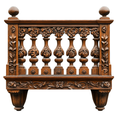 Beyaz zemin üzerinde izole edilmiş balkon taşı parmaklıkları