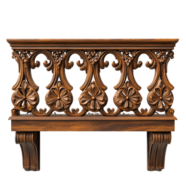 Beyaz zemin üzerinde izole edilmiş balkon taşı parmaklıkları