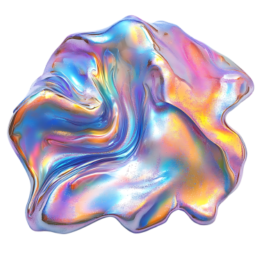 3D soyut yanardöner sıvı metal girdap