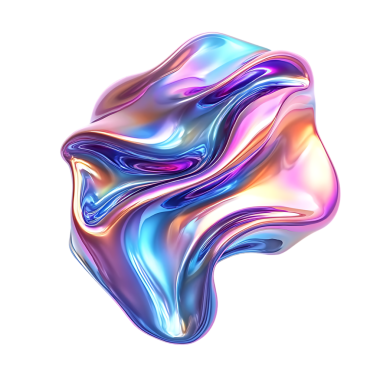 3D soyut yanardöner sıvı metal girdap