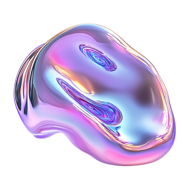 3D soyut yanardöner sıvı metal girdap