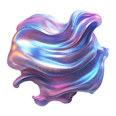 Soyut 3d Iridescent Sıvı Metal Akış Biçimi