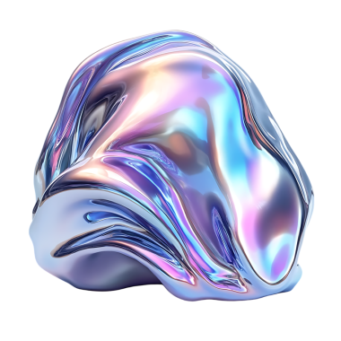 Soyut 3d Iridescent Sıvı Metal Akış Biçimi