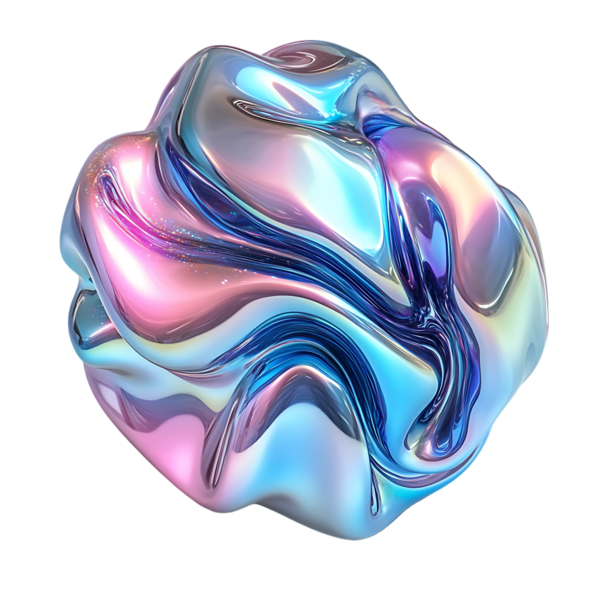 3d Soyut Parlak Sıvı Metal Biçimi