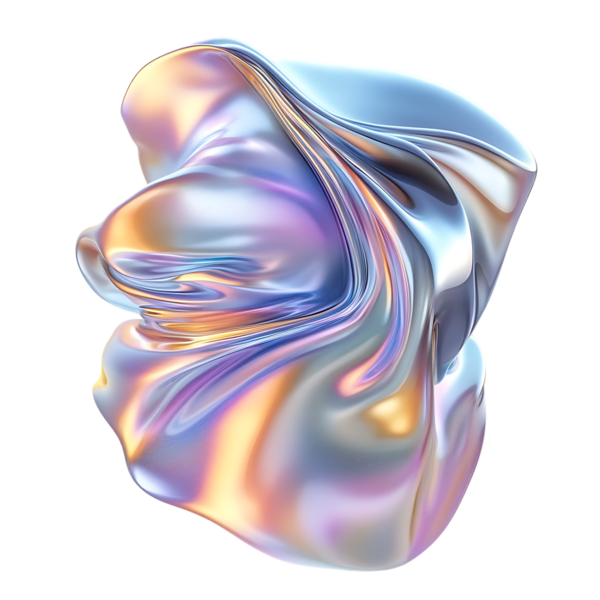 3d Soyut Parlak Sıvı Metal Biçimi
