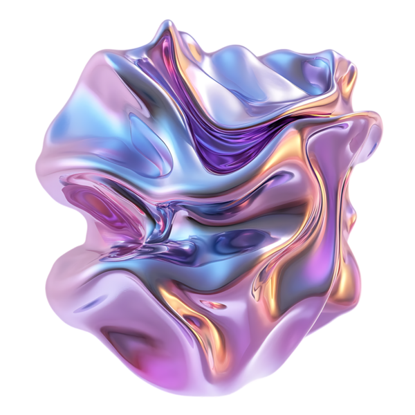 Soyut yanardöner sıvı formu, akışkan, parlak, mor ve mavi metalin dijital yapılandırması