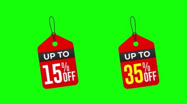 % 15 indirim% 35 indirimli indirimli bayrak, E-ticaret ve promosyonlar için mükemmel